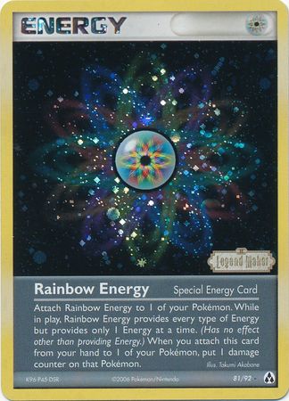 Rainbow Energy (81/92) (Stamped) [EX: Legend Maker] | Jomio and Rueliete's Cards and Comics