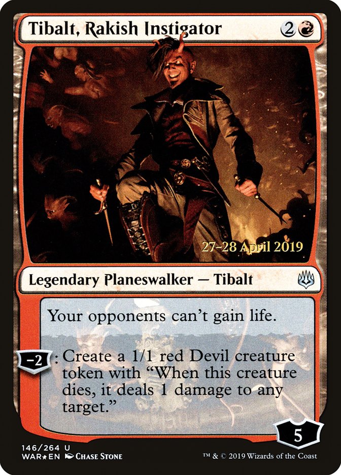 Tibalt, Rakish Instigator [War of the Spark Prerelease Promos] | Jomio and Rueliete's Cards and Comics