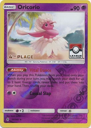 Oricorio (55/145) (League Promo 4th Place) [Sun & Moon: Guardians Rising] | Jomio and Rueliete's Cards and Comics