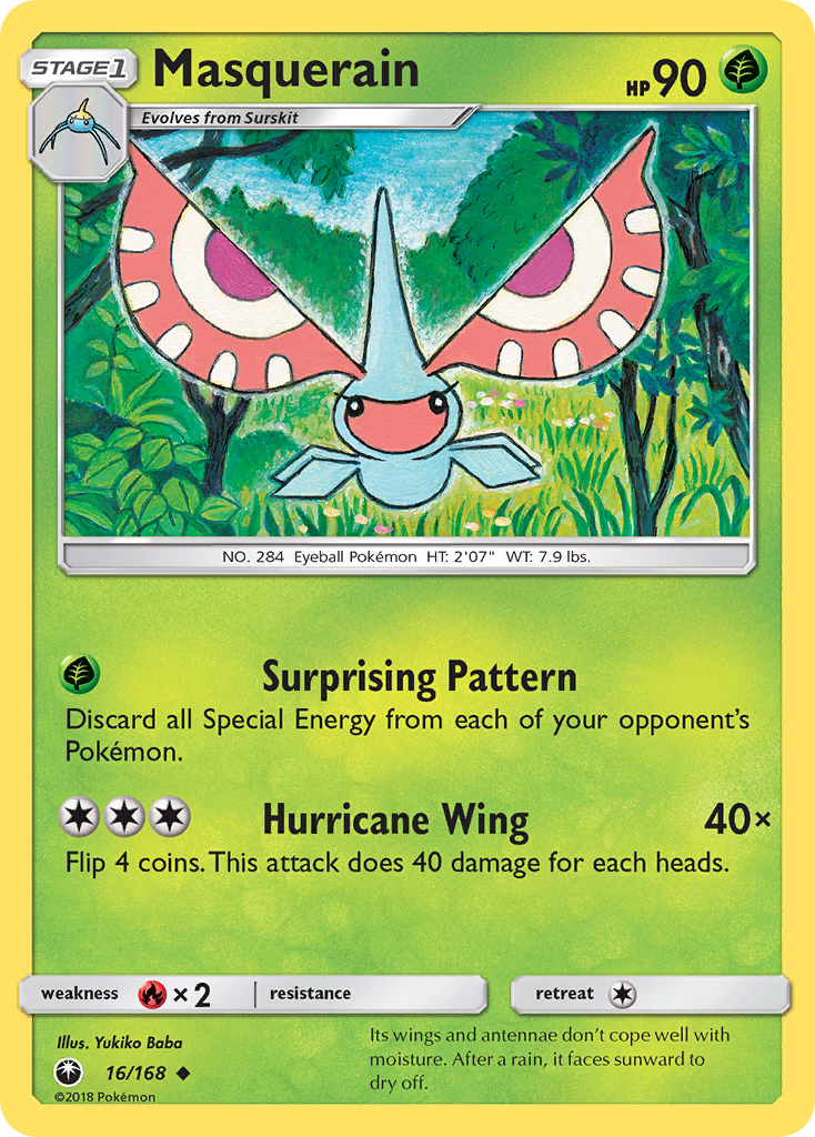 Masquerain (16/168) [Sun & Moon: Celestial Storm] | Jomio and Rueliete's Cards and Comics