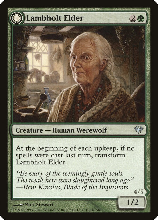 Lambholt Elder // Silverpelt Werewolf [Dark Ascension] | Jomio and Rueliete's Cards and Comics