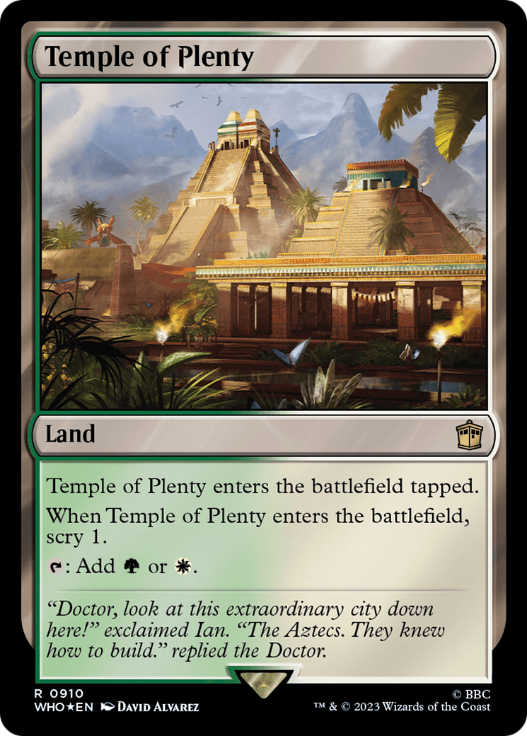 Temple of Plenty (Surge Foil) [Doctor Who] | Jomio and Rueliete's Cards and Comics