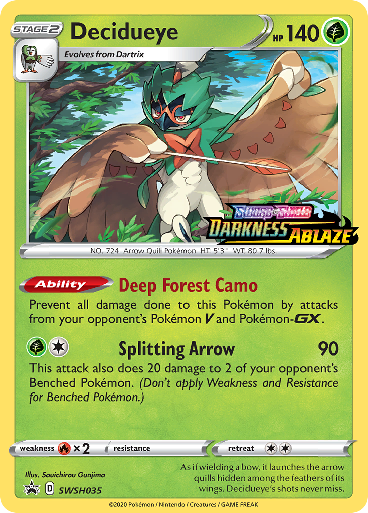 Decidueye (SWSH035) (Prerelease Promo) [Sword & Shield: Black Star Promos] | Jomio and Rueliete's Cards and Comics