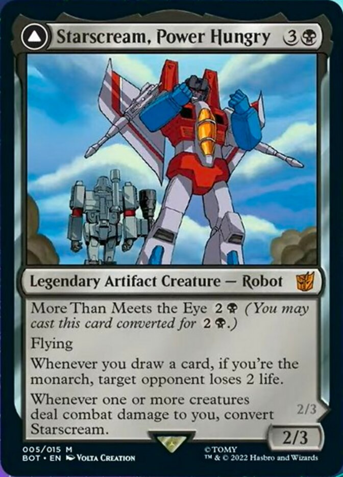 Starscream, Power Hungry // Starscream, Seeker Leader [Transformers] | Jomio and Rueliete's Cards and Comics