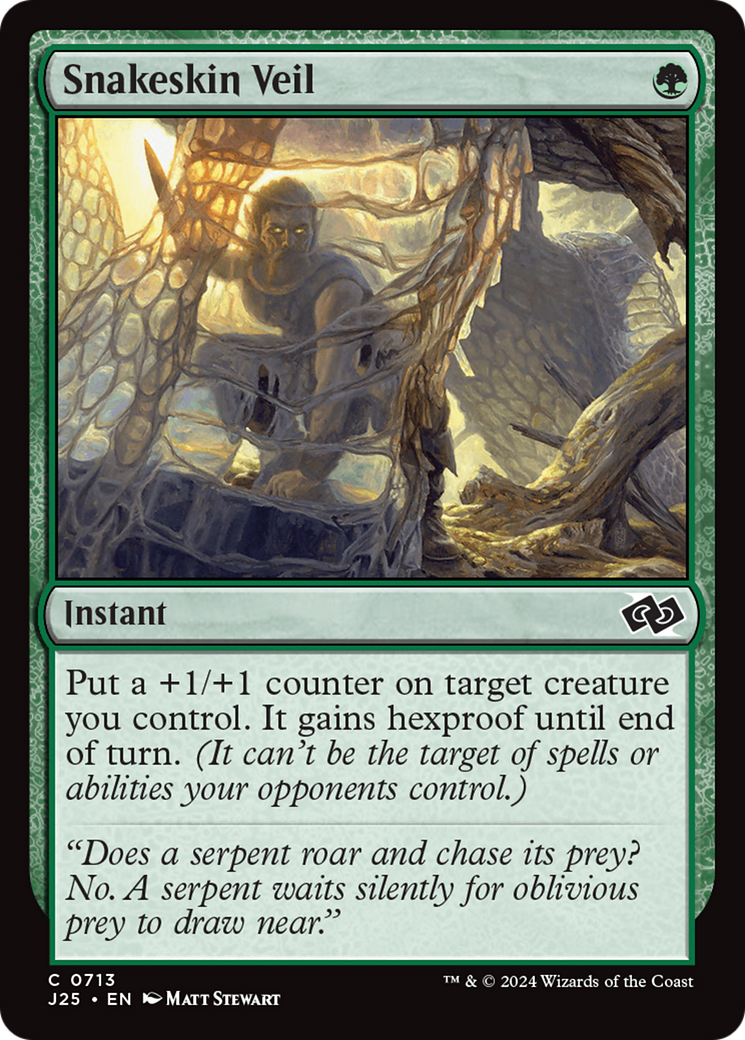 Snakeskin Veil [Foundations Jumpstart] | Jomio and Rueliete's Cards and Comics