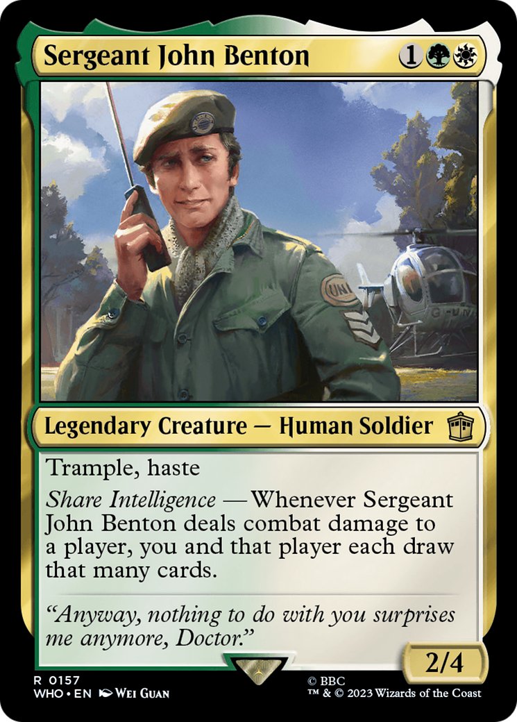Sergeant John Benton [Doctor Who] | Jomio and Rueliete's Cards and Comics