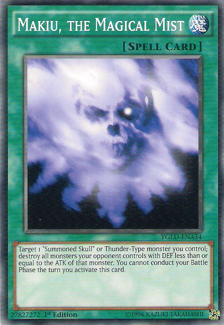 Makiu, the Magical Mist [YGLD-ENA34] Common | Jomio and Rueliete's Cards and Comics
