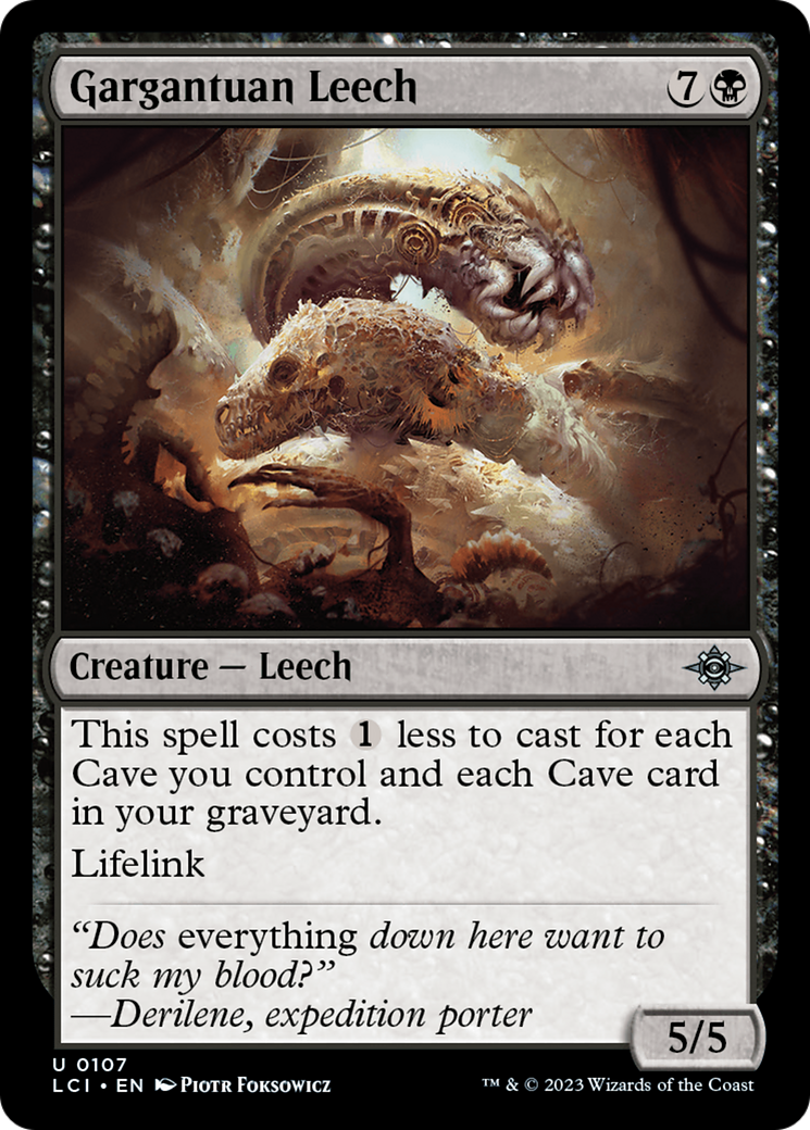 Gargantuan Leech [The Lost Caverns of Ixalan] | Jomio and Rueliete's Cards and Comics