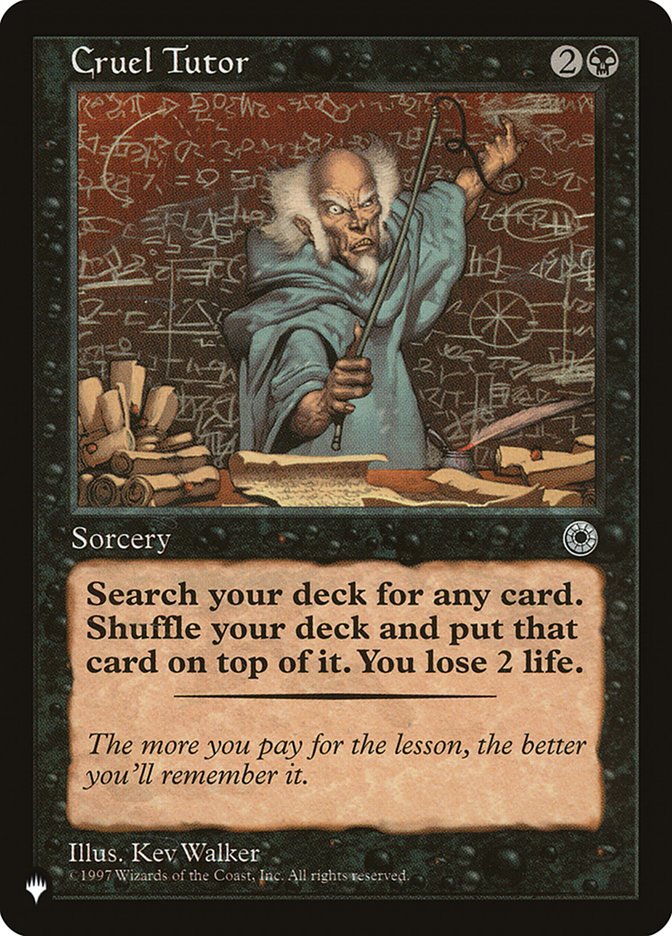 Cruel Tutor [The List] | Jomio and Rueliete's Cards and Comics