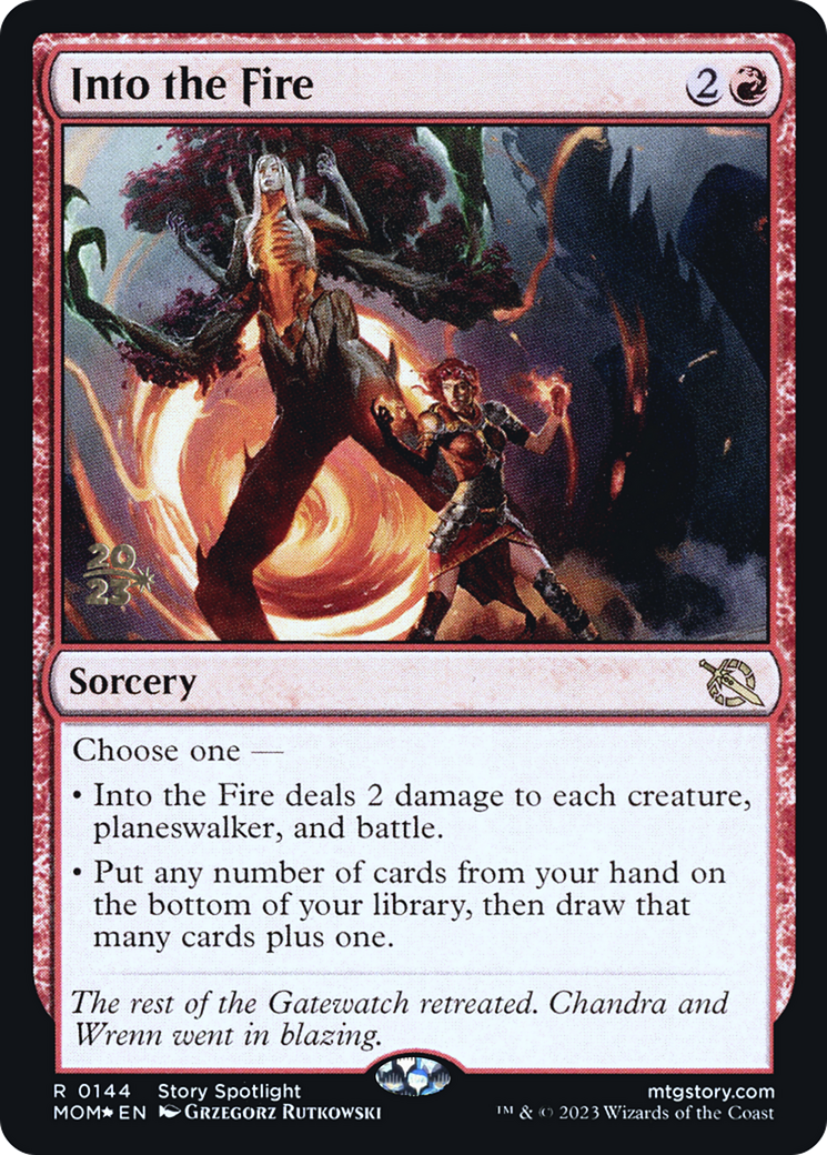 Into the Fire [March of the Machine Prerelease Promos] | Jomio and Rueliete's Cards and Comics