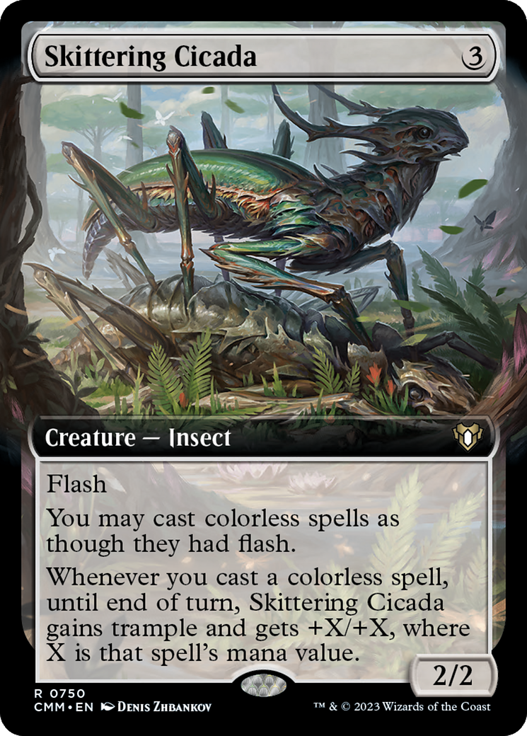 Skittering Cicada (Extended Art) [Commander Masters] | Jomio and Rueliete's Cards and Comics