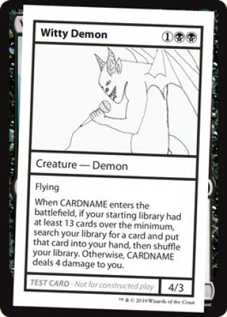 Witty Demon (2021 Edition) [Mystery Booster Playtest Cards] | Jomio and Rueliete's Cards and Comics