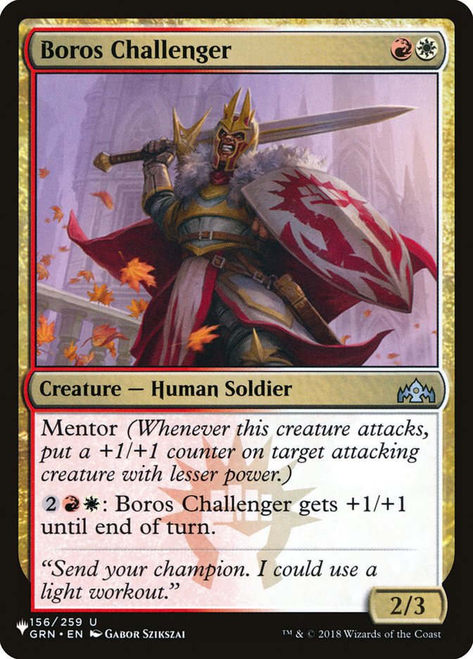Boros Challenger [The List] | Jomio and Rueliete's Cards and Comics