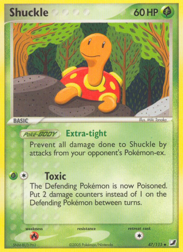 Shuckle (47/115) [EX: Unseen Forces] | Jomio and Rueliete's Cards and Comics