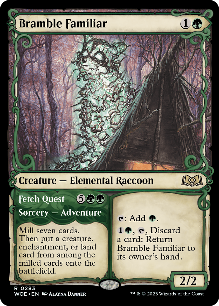 Bramble Familiar // Fetch Quest (Showcase) [Wilds of Eldraine] | Jomio and Rueliete's Cards and Comics