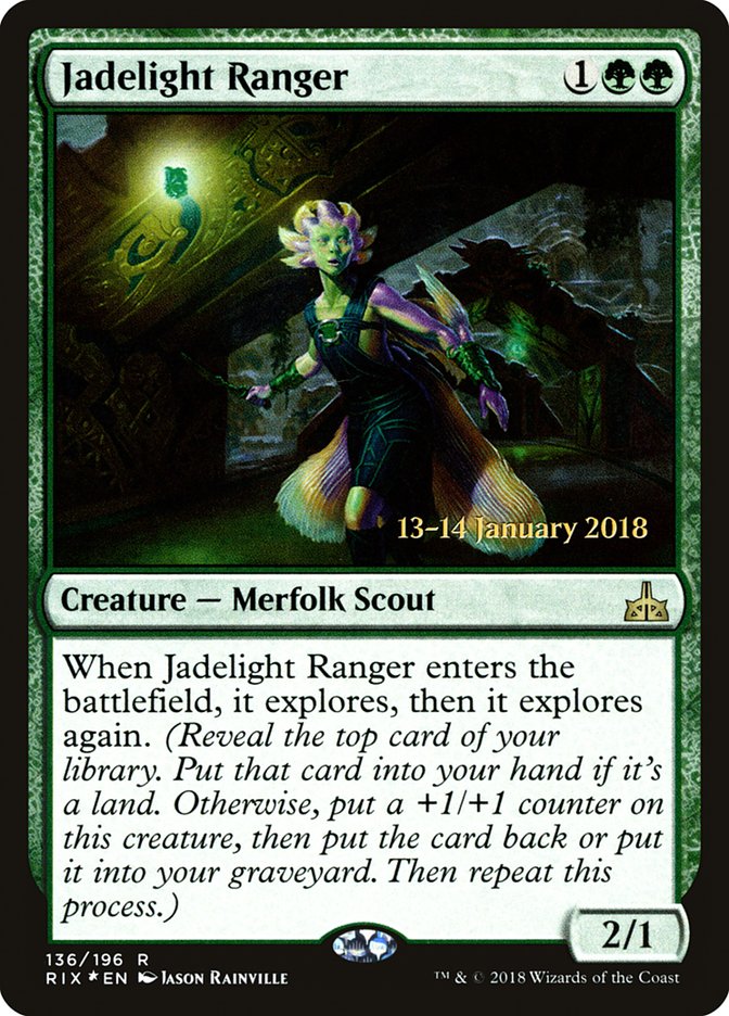Jadelight Ranger [Rivals of Ixalan Prerelease Promos] | Jomio and Rueliete's Cards and Comics