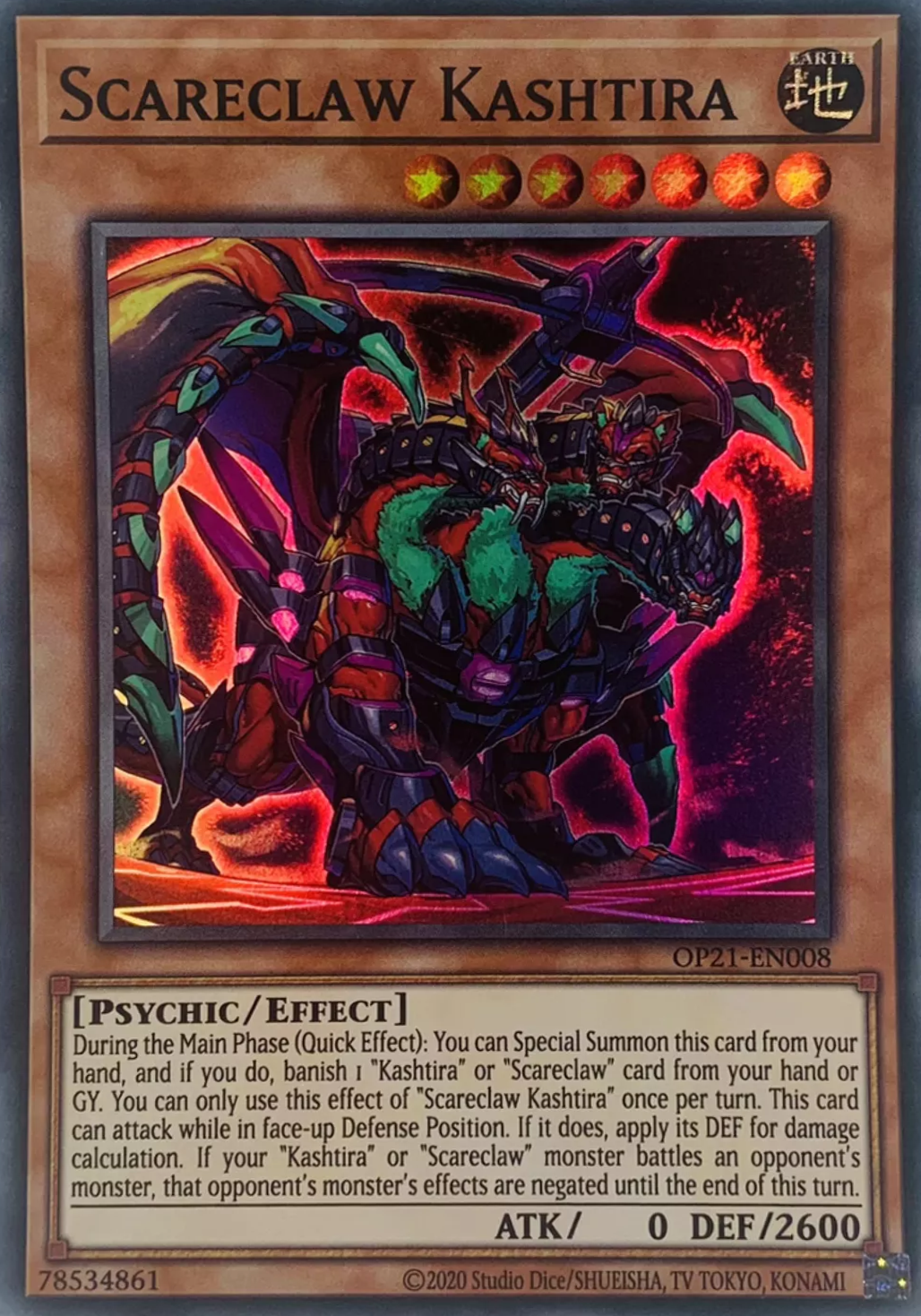 Scareclaw Kashtira [OP21-EN008] Super Rare | Jomio and Rueliete's Cards and Comics