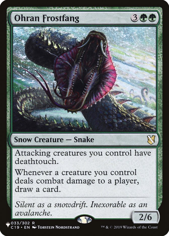 Ohran Frostfang [The List] | Jomio and Rueliete's Cards and Comics