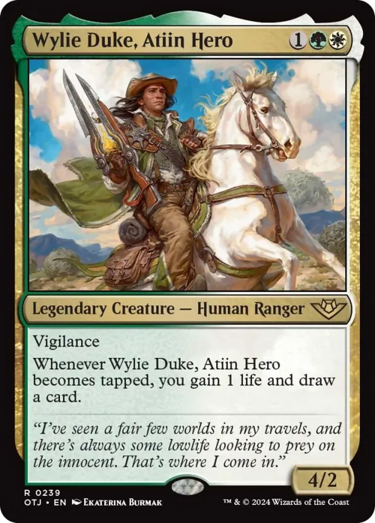 Wylie Duke, Atiin Hero [Outlaws of Thunder Junction] | Jomio and Rueliete's Cards and Comics