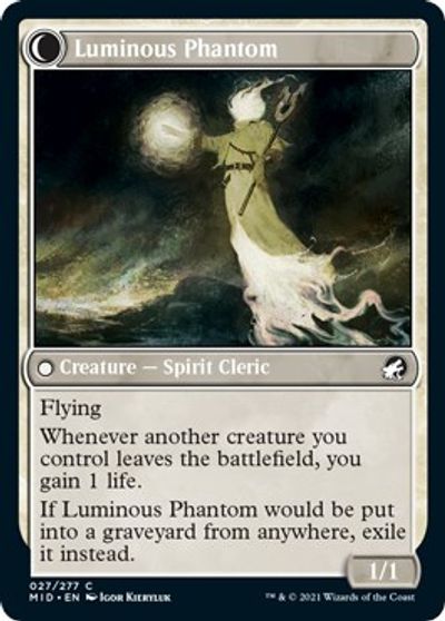 Lunarch Veteran // Luminous Phantom [Innistrad: Midnight Hunt] | Jomio and Rueliete's Cards and Comics