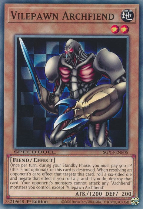 Vilepawn Archfiend [SXG3-ENE05] Common | Jomio and Rueliete's Cards and Comics
