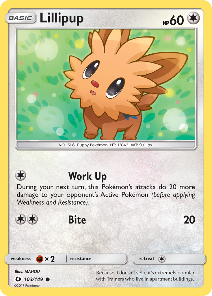 Lillipup (103/149) [Sun & Moon: Base Set] | Jomio and Rueliete's Cards and Comics