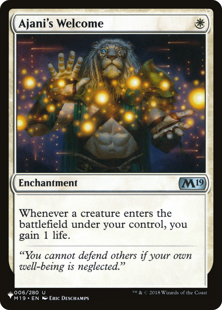 Ajani's Welcome [The List] | Jomio and Rueliete's Cards and Comics