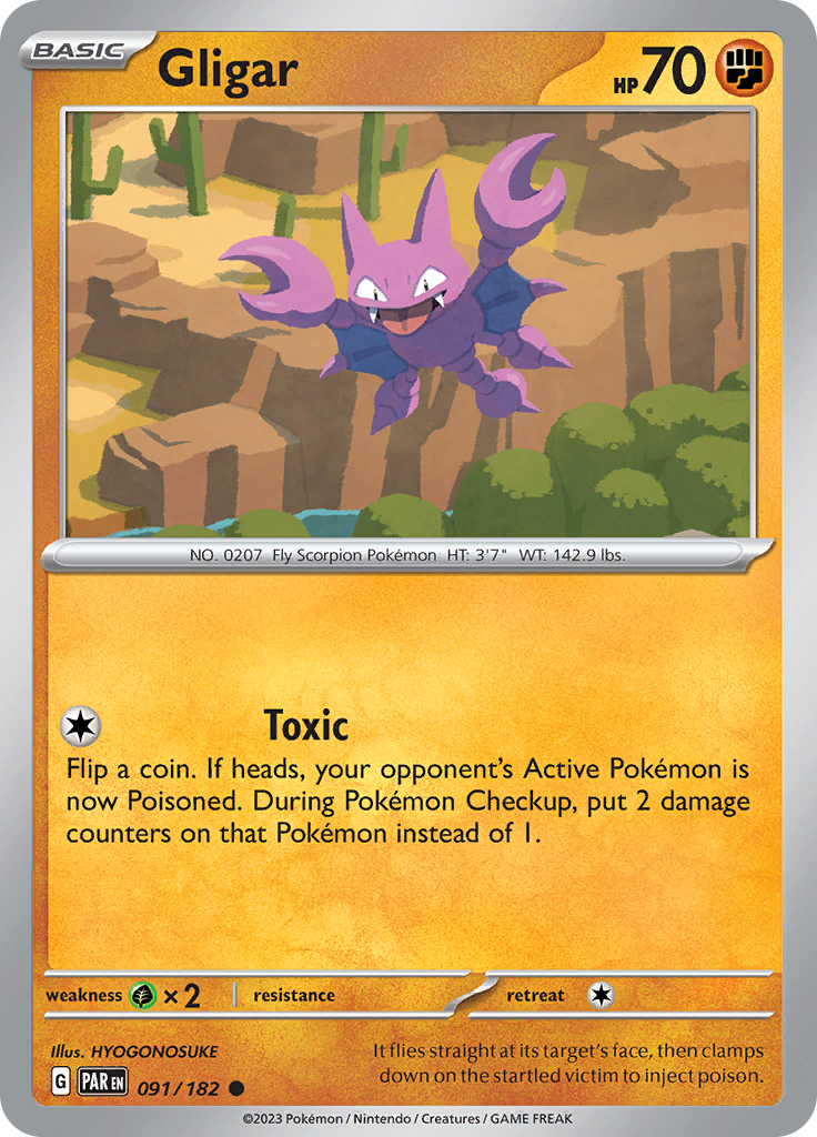 Gligar (091/182) [Scarlet & Violet: Paradox Rift] | Jomio and Rueliete's Cards and Comics