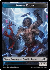 Zombie Rogue // Plot Double-Sided Token [Outlaws of Thunder Junction Tokens] | Jomio and Rueliete's Cards and Comics