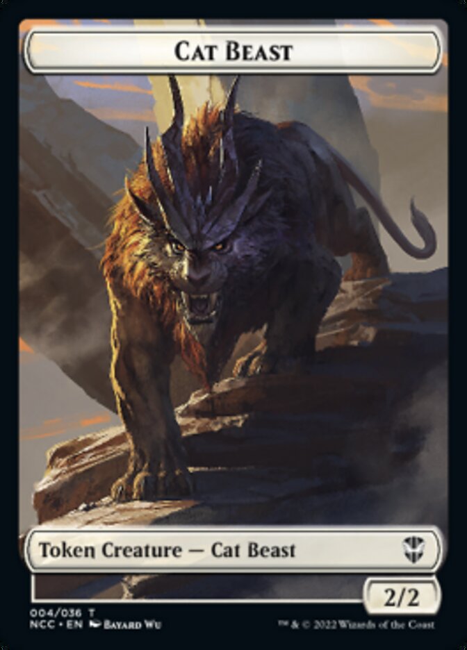Soldier (09) // Cat Beast Double-Sided Token [Streets of New Capenna Commander Tokens] | Jomio and Rueliete's Cards and Comics