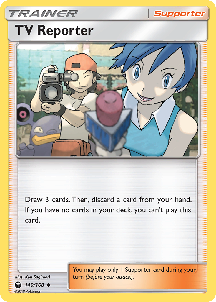 TV Reporter (149/168) [Sun & Moon: Celestial Storm] | Jomio and Rueliete's Cards and Comics