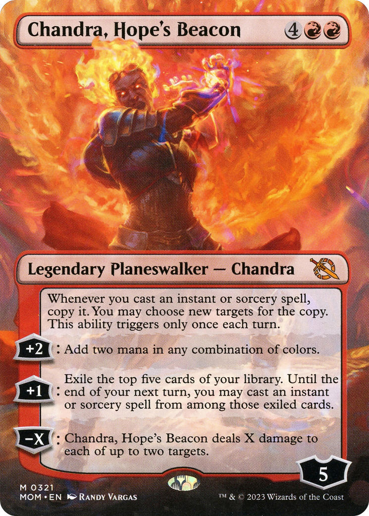 Chandra, Hope's Beacon (Borderless Alternate Art) [March of the Machine] | Jomio and Rueliete's Cards and Comics