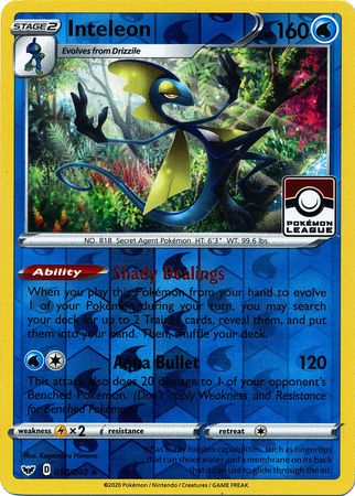 Inteleon (058/202) (League Promo) [Sword & Shield: Base Set] | Jomio and Rueliete's Cards and Comics