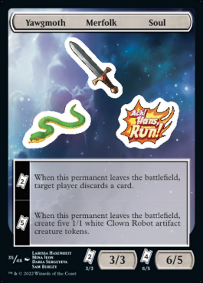 Yawgmoth Merfolk Soul [Unfinity Stickers] | Jomio and Rueliete's Cards and Comics