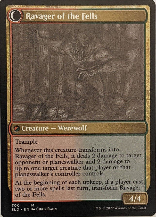 Huntmaster of the Fells // Ravager of the Fells (Sketch) [Secret Lair Drop Promos] | Jomio and Rueliete's Cards and Comics