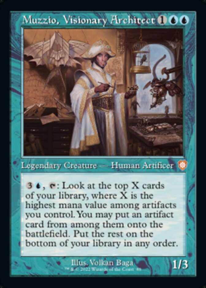 Muzzio, Visionary Architect (Retro) [The Brothers' War Commander] | Jomio and Rueliete's Cards and Comics