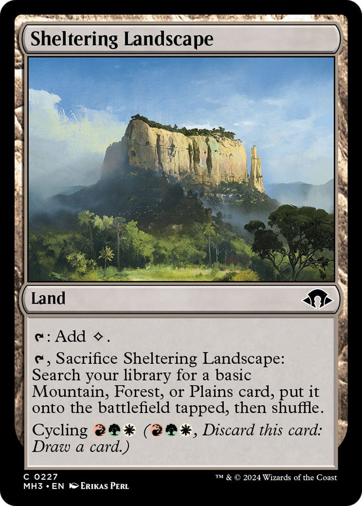 Sheltering Landscape [Modern Horizons 3] | Jomio and Rueliete's Cards and Comics