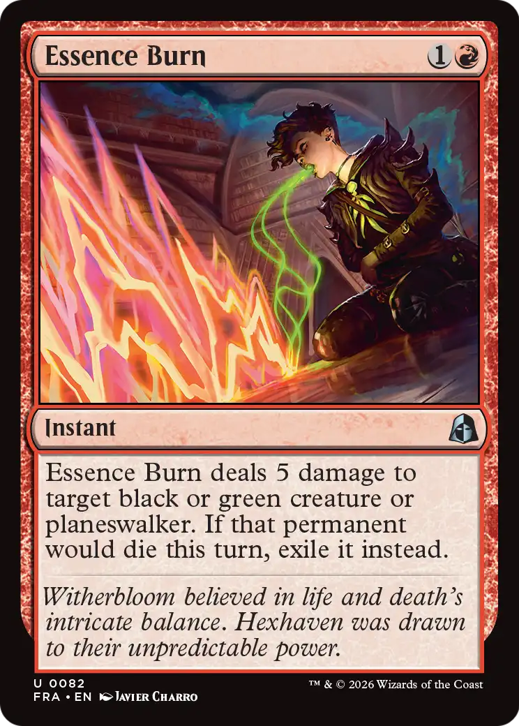 Essence Burn [Reality Fracture] | Jomio and Rueliete's Cards and Comics