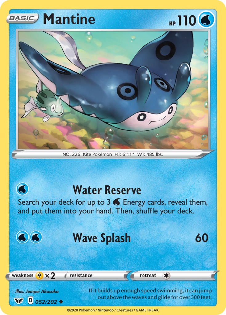 Mantine (052/202) [Sword & Shield: Base Set] | Jomio and Rueliete's Cards and Comics