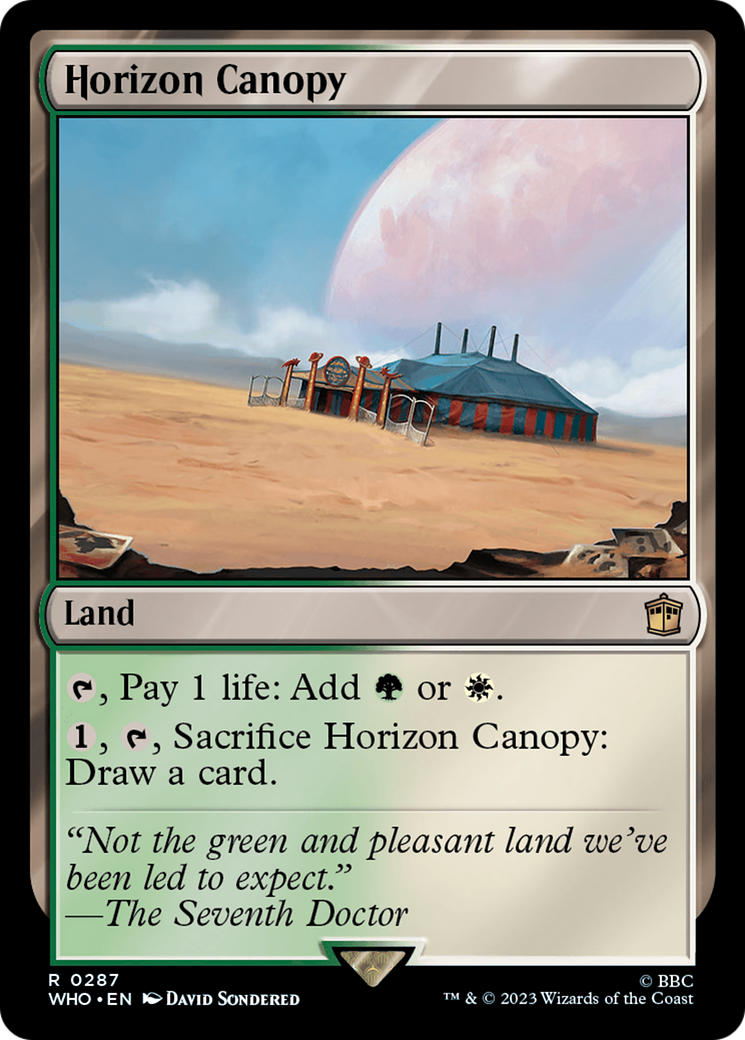 Horizon Canopy [Doctor Who] | Jomio and Rueliete's Cards and Comics