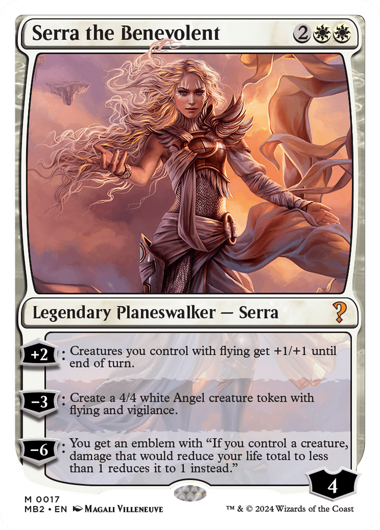 Serra the Benevolent (White Border) [Mystery Booster 2] | Jomio and Rueliete's Cards and Comics
