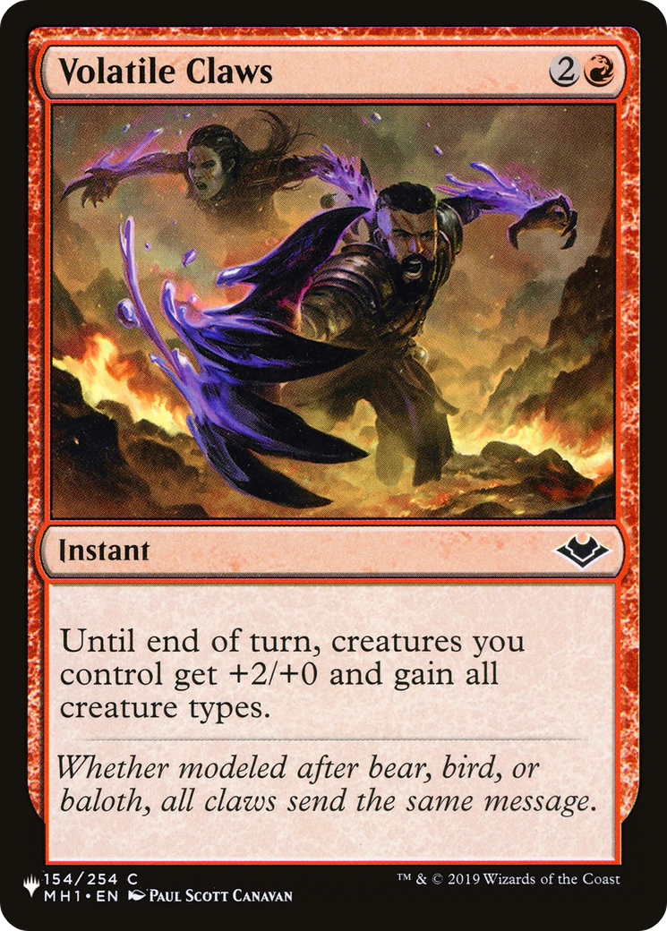 Volatile Claws [The List] | Jomio and Rueliete's Cards and Comics
