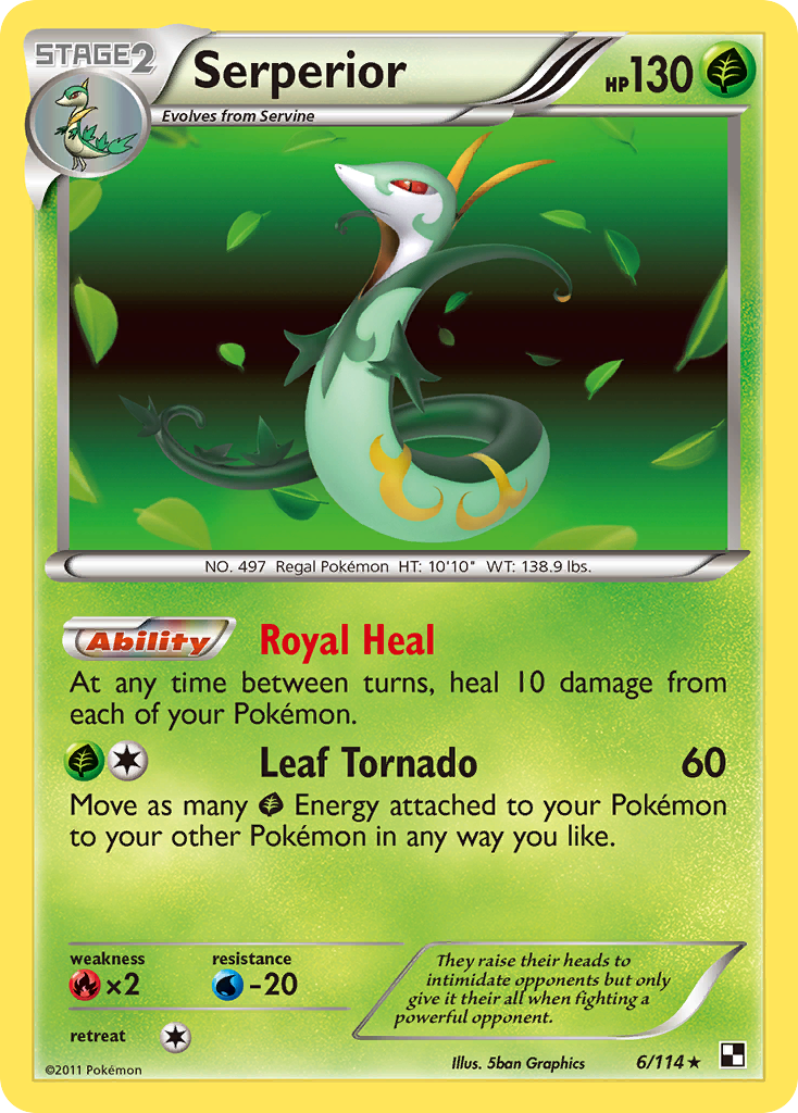 Serperior (6/114) [Black & White: Base Set] | Jomio and Rueliete's Cards and Comics