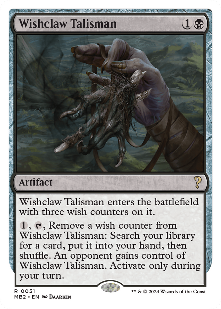 Wishclaw Talisman (White Border) [Mystery Booster 2] | Jomio and Rueliete's Cards and Comics