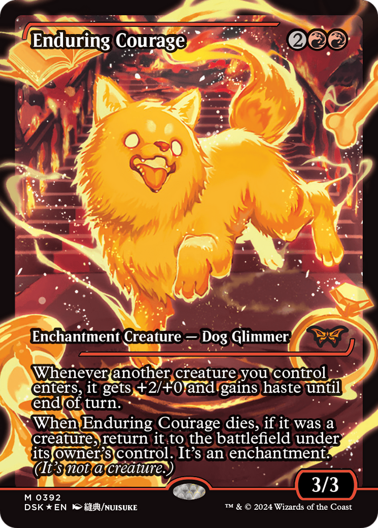 Enduring Courage (Japan Showcase) [Duskmourn: House of Horror] | Jomio and Rueliete's Cards and Comics
