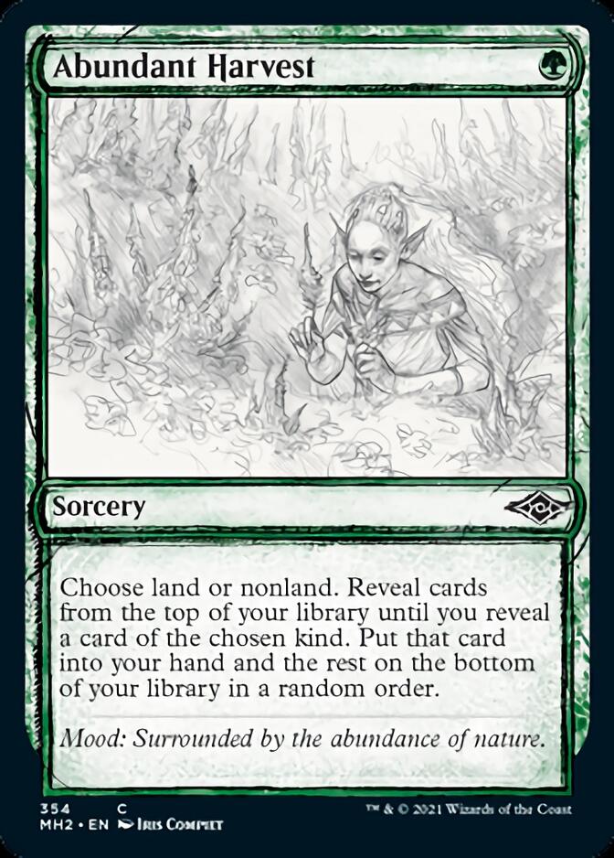 Abundant Harvest (Sketch) [Modern Horizons 2] | Jomio and Rueliete's Cards and Comics