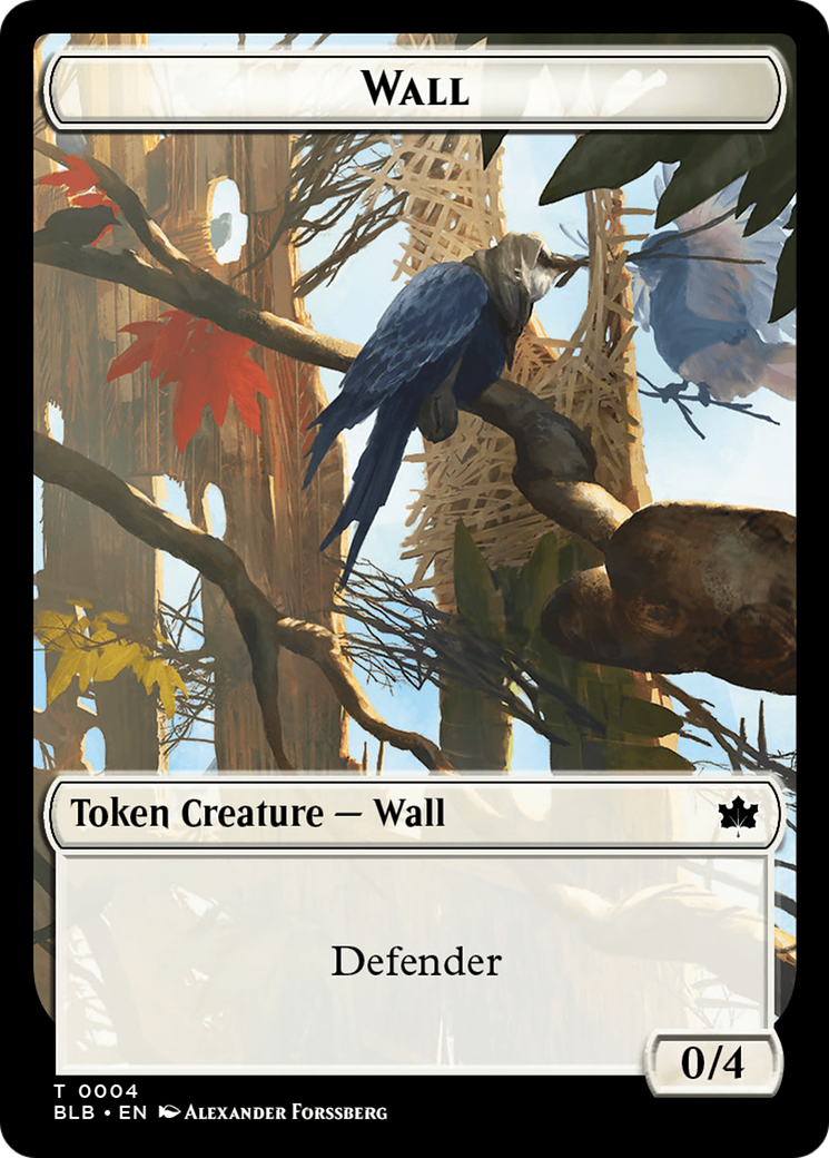 Wall // Intrepid Rabbit Double-Sided Token [Bloomburrow Tokens] | Jomio and Rueliete's Cards and Comics
