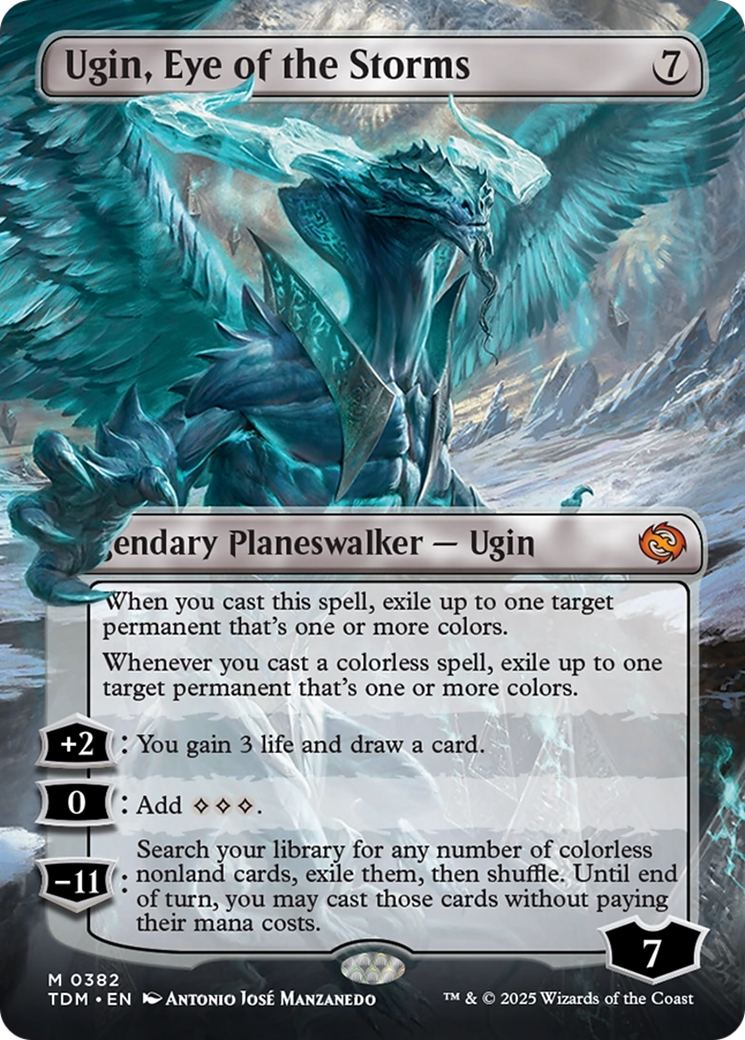 Ugin, Eye of the Storms (Borderless) [Tarkir: Dragonstorm] | Jomio and Rueliete's Cards and Comics