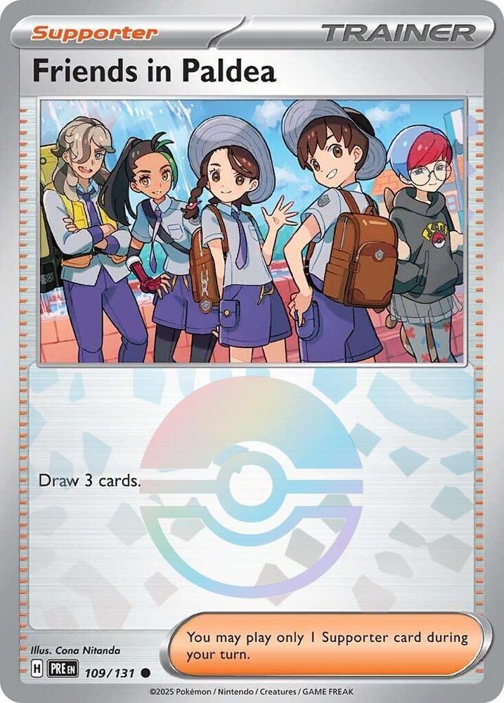 Friends in Paldea (109/131) (Poke Ball Pattern) [Scarlet & Violet: Prismatic Evolutions] | Jomio and Rueliete's Cards and Comics
