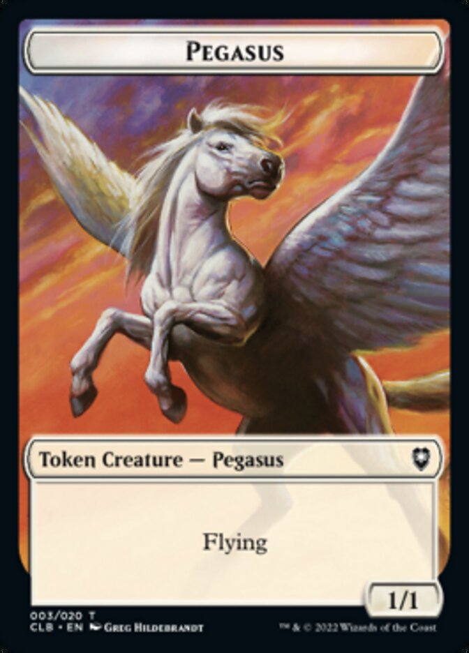 Pegasus Token [Commander Legends: Battle for Baldur's Gate Tokens] | Jomio and Rueliete's Cards and Comics